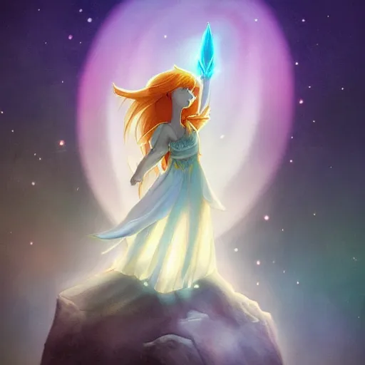 Prompt: aurora, child of light