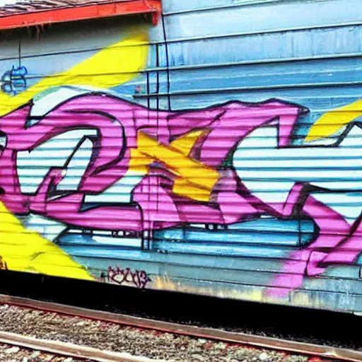 Image similar to graffiti on a boxcar