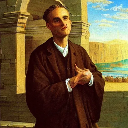 Prompt: saint jordan peterson, classic painting,