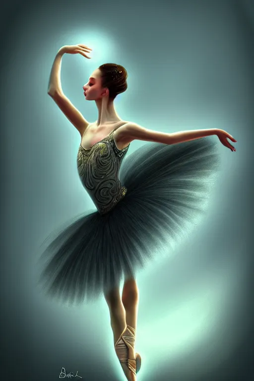 Image similar to prima ballerina, gorgeous, ethereal, intricate, elegant, volumetric lighting, nature scenery, digital painting, highly detailed, artstation, sharp focus, illustration, concept art, clive barker