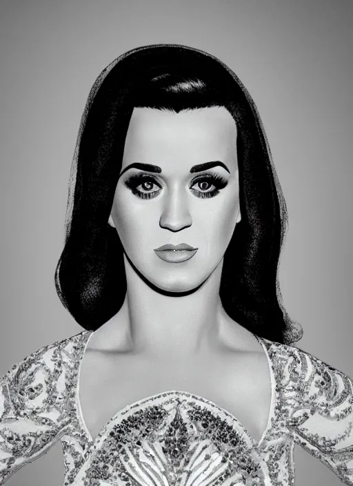 Image similar to cinematic portrait of pregnant katy perry in a white dress, intricate, elegant, highly detailed, smooth, sharp focus, symmetrical face, fine details, masterpiece, trending on artstation, 4 k hdr 3 5 mm photography