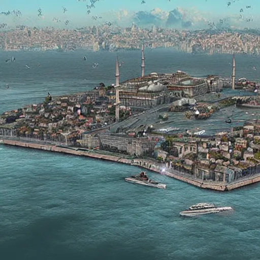 Prompt: istanbul, realistic, photo, unreal engine