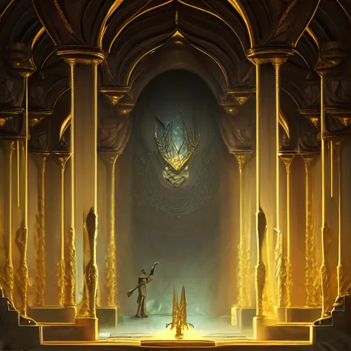 long shot of the throne room of an elven castle, very | Stable Diffusion |  OpenArt