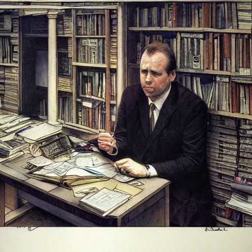 Image similar to the office, alan lee