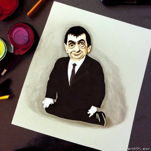 Prompt: Mr Bean in the Illumination Art Style