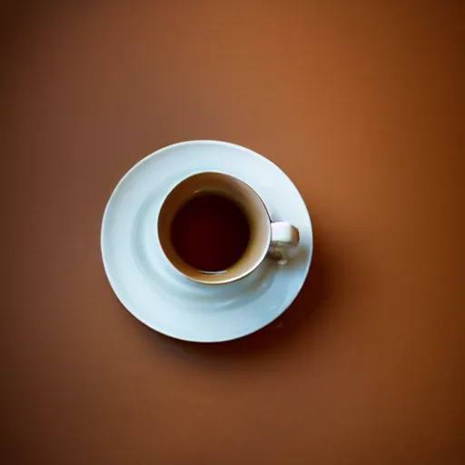 Prompt: baby quoka in a teacup eating a leaf, photography, minimalistic, 8k