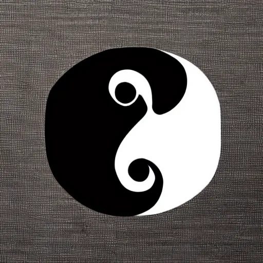 Prompt: yin Yang symbol by apes and horses