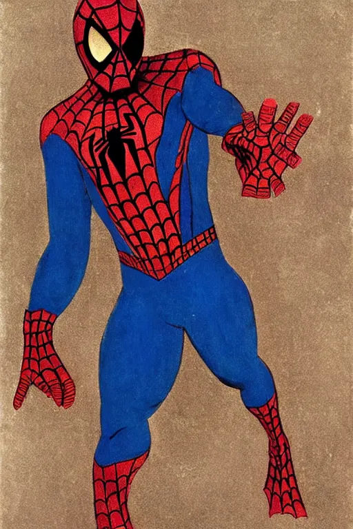 Image similar to artwork by nicholas roerich, spiderman, marvel,