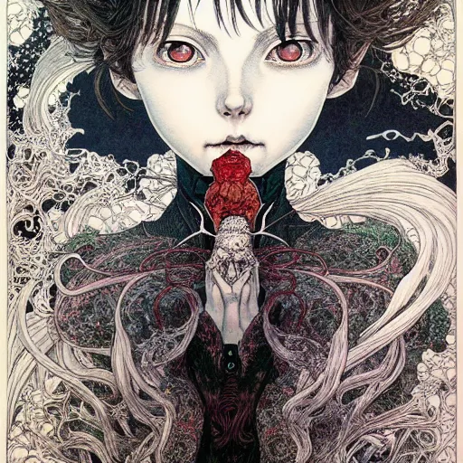 Image similar to prompt: Portrait painted in Mobius style drawn by Vania Zouravliov and Takato Yamamoto, inspired by Fables, intricate acrylic gouache painting, high detail, sharp high detail, manga and anime 2000