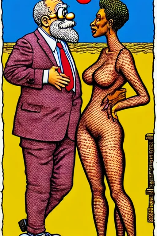 Image similar to art by r. crumb