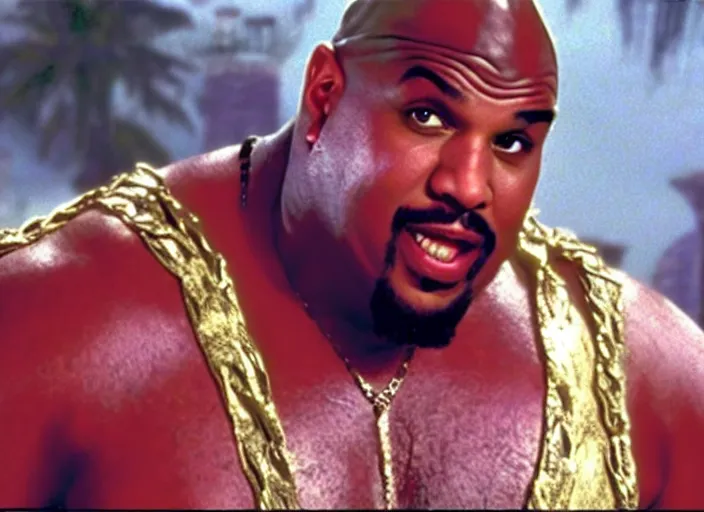 Image similar to film still of sinbad as kazaam in the movie kazaam 1 9 9 6