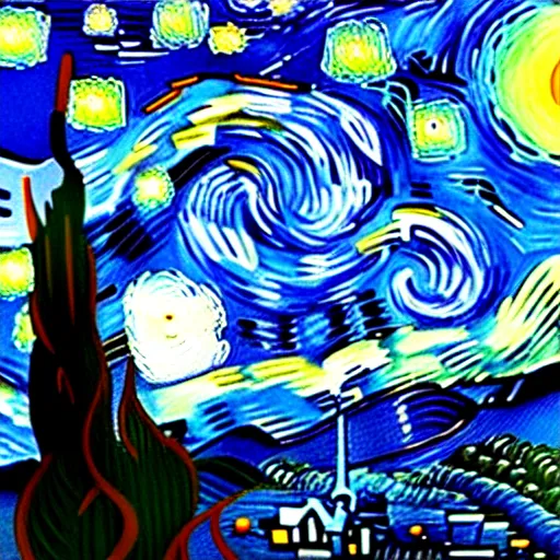 Prompt: portrait of a giant shouting ( ( stay puft marshmallow man ) ) in the style of starry night by vincent van gogh intricate detail, low angle, blockbuster ghostbusters movie