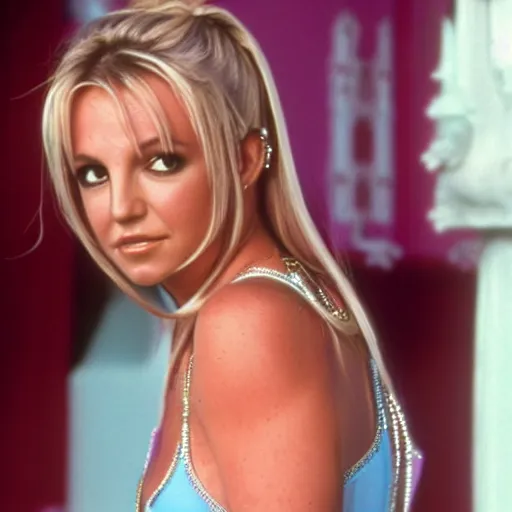 Image similar to 2 0 0 1 britney spears as jeannie in i dream of jeannie, 8 k movie still