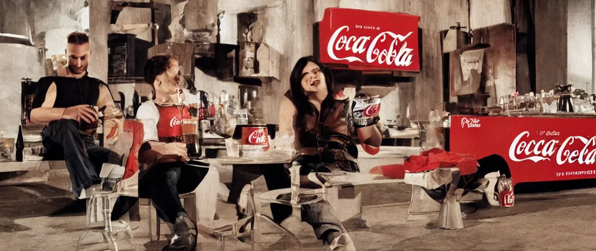 Prompt: coca cola nitro brown ad