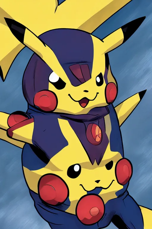 Image similar to Breathtaking comic book style of Pikachu and Dwayne Johnson fusion, high quality, 8k, very detailed