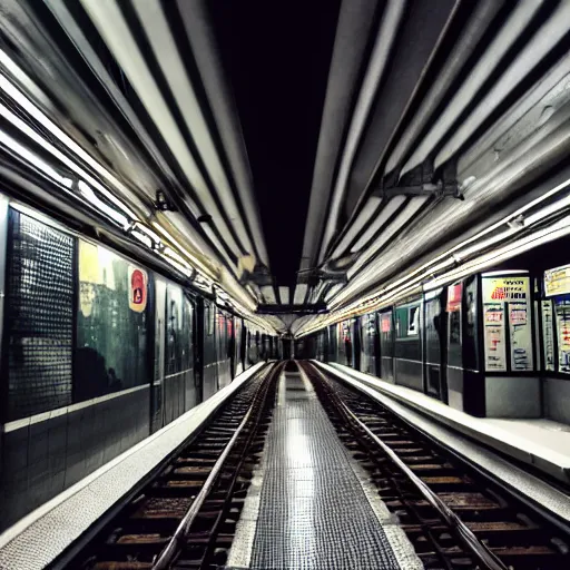 Prompt: a subway ride in tokyo at night, hyper realistic, very detailed, cinematic