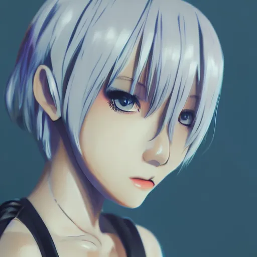 Image similar to high quality portrait of reol. art by makoto shinkai, crunchyroll, pixiv, danbooru, hd, headshot, cinematic still, detailed anime face, bokeh, digital art, cel shading, vivid colors, ambient lighting