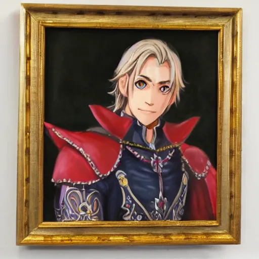 Prompt: expressive oil painting of xander from fire emblem fates