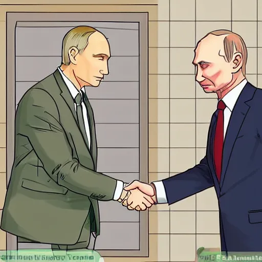 Image similar to WikiHow page on how to handle an encounter with Vladimir Putin, detailed