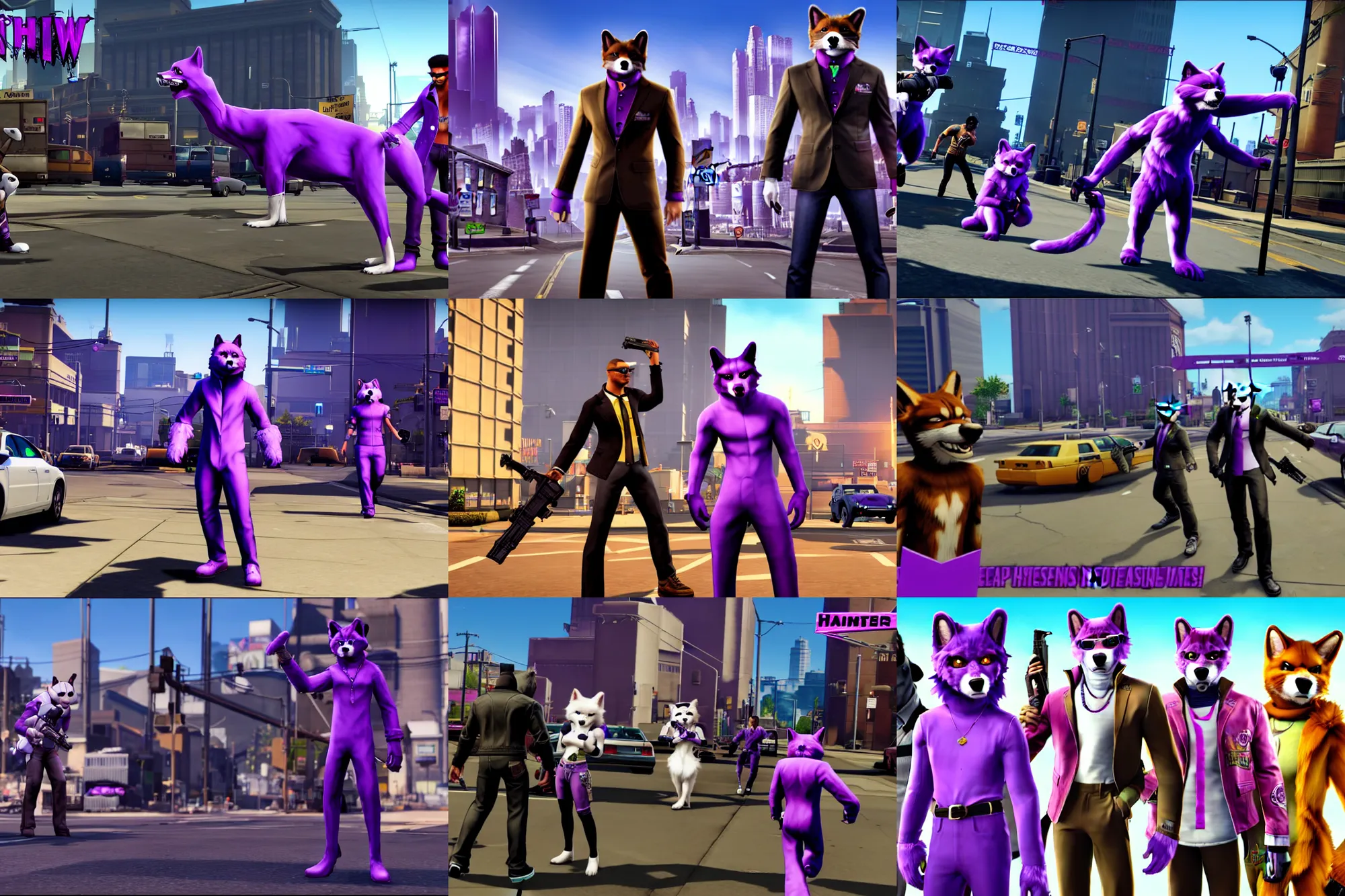 Image similar to screenshot of furries in saints row