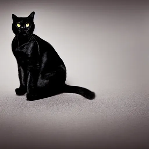 Image similar to Magestic Black cat wearing gold Jewlery, award winning photo, dramatic lighting