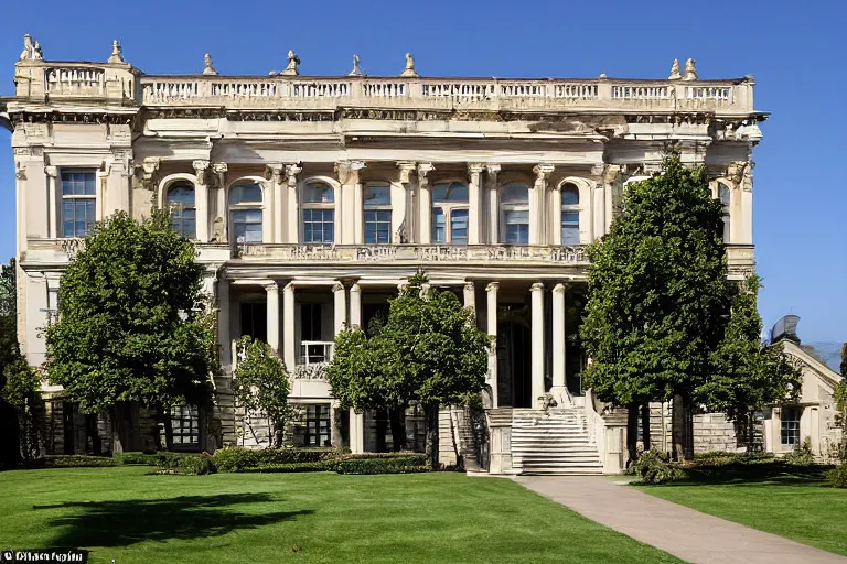 Image similar to apple - company lived in a palatial manor with gilded marble and doric columns and they decided it wasn't enough like a telephone