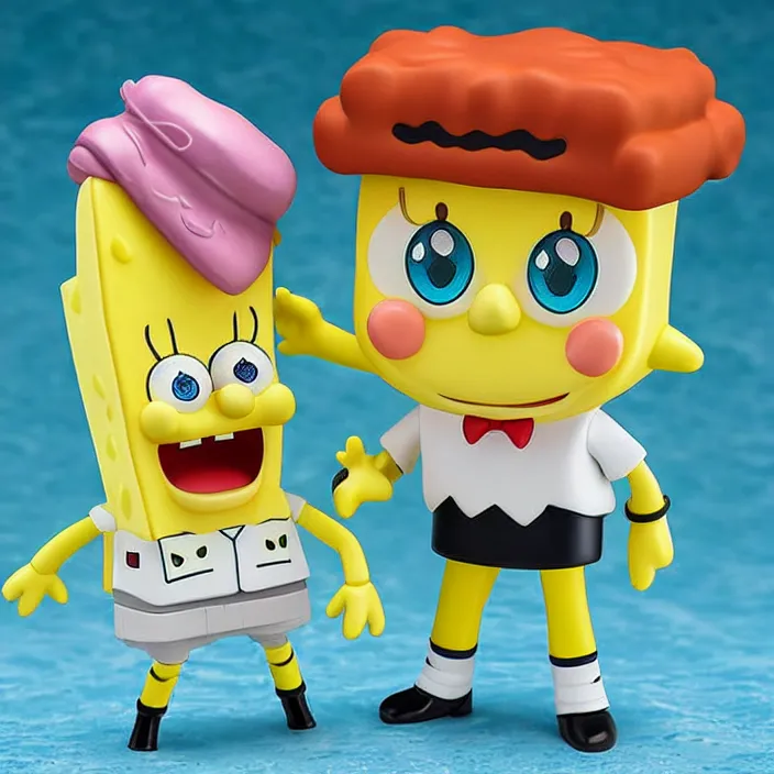 Image similar to spongebob, an anime nendoroid of spongebob, figurine, detailed product photo