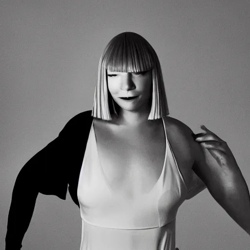 Image similar to Sia furler artistic photoshoot full body