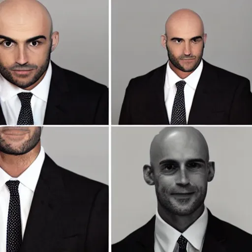 Image similar to 5 0 bald men in suits