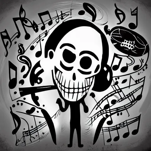 Image similar to musical nightmare, black and white