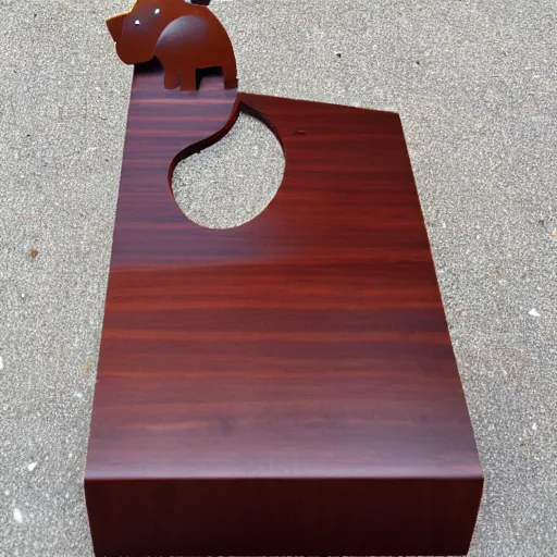 Image similar to an android dog paneled in mahogany