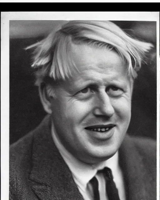 Image similar to a 1 9 4 0 s portrait of boris johnson