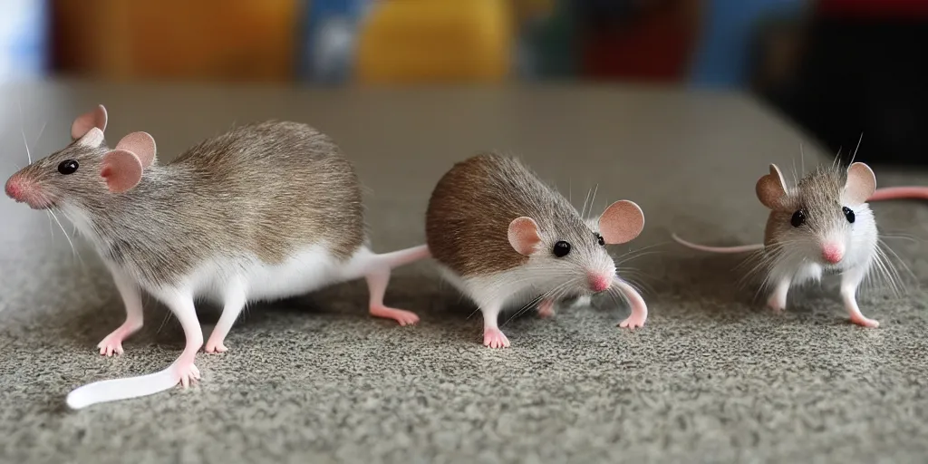Image similar to the world of robot mice, semi realistic