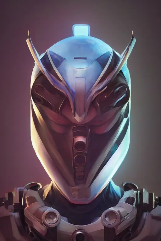 Image similar to epic mask helmet robot ninja portrait stylized as fornite style game design fanart by concept artist gervasio canda, behance hd by jesper ejsing, by rhads, makoto shinkai and lois van baarle, ilya kuvshinov, rossdraws global illumination radiating a glowing aura global illumination ray tracing hdr render in unreal engine 5