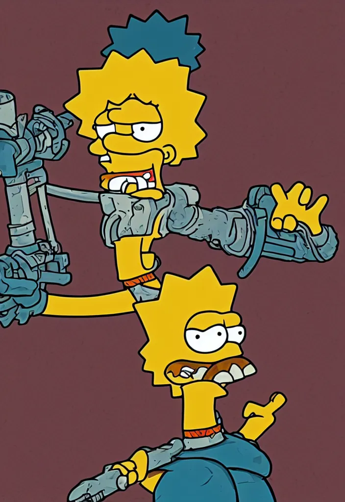 Image similar to Lisa Simpson Fury Road, borderlands screenshot high quality