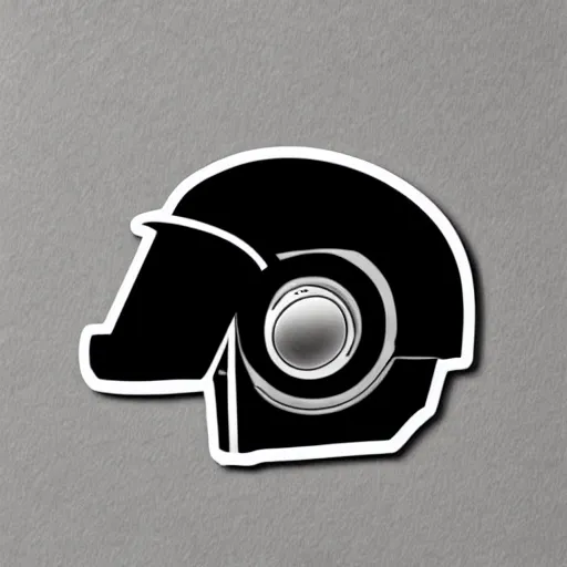 Image similar to daft punk helmets, Sticker illustration