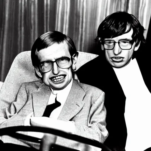 Prompt: steven hawking running the mafia