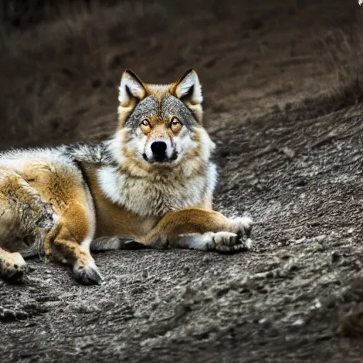 Image similar to professional photograph of a tibetan wolf, high quality, hd, 8 k, 4 k, magnificent, award - winning, nature, nature photography, awe - inspiring, highly detailed, amazing