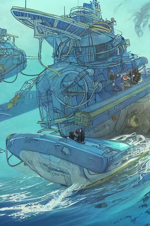 Image similar to journey to the deepest sea, art by eric - anthony johnson, sketch by jacqueline e, color by bo feng lin