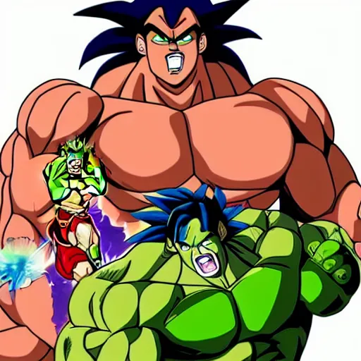 Image similar to broly and hulk