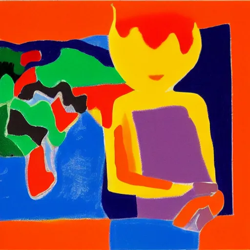 Image similar to the world on fire, inspired by matisse, david hockney, trending on artstation, 4 k