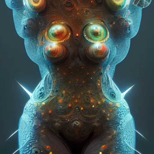 Image similar to maia sandu as a cosmic fractal, hyper detailed, digital art, trending in artstation, cinematic lighting, studio quality, smooth render, unreal engine 5 rendered, octane rendered, art style by klimt and nixeu and ian sprigger and wlop and krenz cushart.