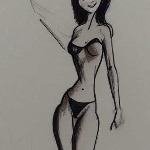 Image similar to milt kahl sketch of victoria justice with kim kardashian body