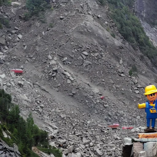 Prompt: Bob the Builder going berserk in the Himalayas