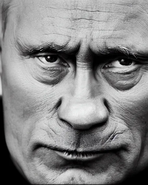 Prompt: a portrait photograph of Vladimir Putin as a great ape, centered face, highly symmetric, DSLR photography