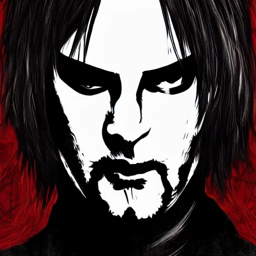 Prompt: Keanu Reeves in death note 4K detailed Digital art