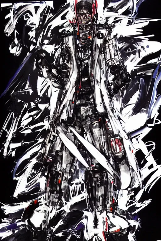 Image similar to streetwear fashion robot character design by yoji shinkawa