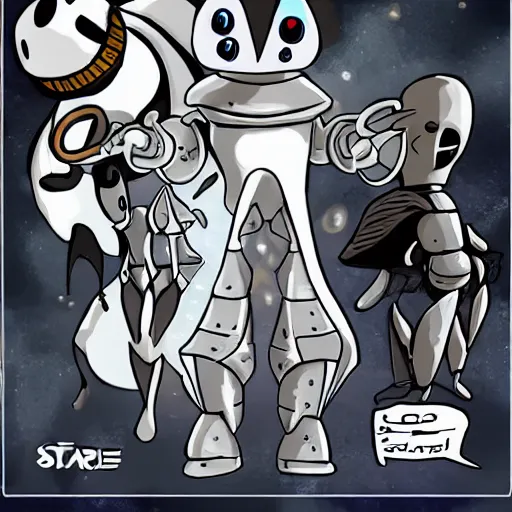 Prompt: Hollow Knight in the style of star trek,