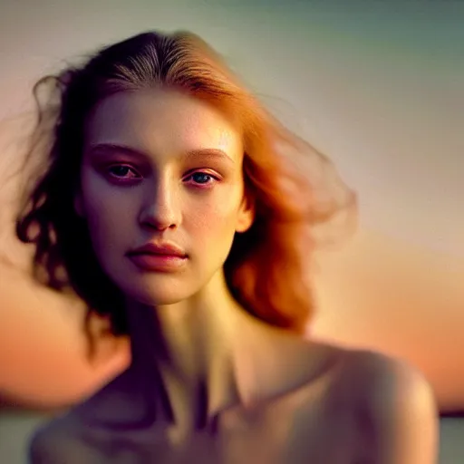 Prompt: photographic portrait of a stunningly beautiful czech renaissance female in soft dreamy light at sunset, beside the river, soft focus, contemporary fashion shoot, hasselblad nikon, in a denis villeneuve movie, by edward robert hughes, annie leibovitz and steve mccurry, david lazar, jimmy nelsson, hyperrealistic, perfect face