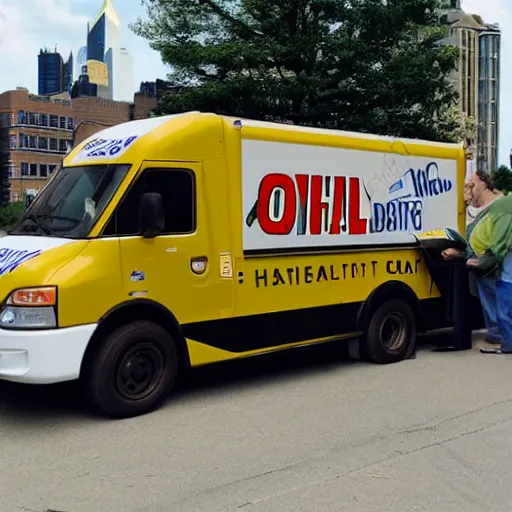 Prompt: human potatoes driving a mail truck going to heinz field in pittsburgh real life, 8 k, 4 k uhd, realistic, hyper realistic, super detailed, very detailed, detailed